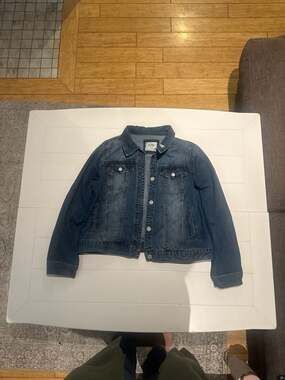 Mudd Women's Distressed Denim Jean Jacket Medium Wash Size XL